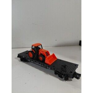 Menards 9842 O Gauge Model Railroad Chicago NortWestern Flatcar w/Kubota Tractor